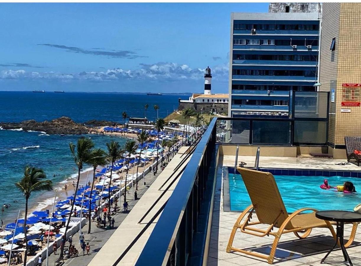 Belissimo Flat Direto Na Praia Da Barra - Flat Beira Mar No Circuito Do Carnaval Салвадор Екстер'єр фото